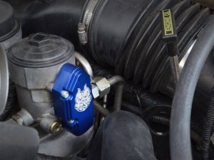 Ford F-350 Fuel Pressure Regulator - Sinister Diesel - Blue Spring Cap Kit - Sinister Blue - `03-`07